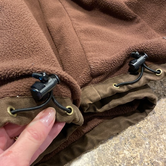 SAFTBAK Brown Fleece Lined Canvas Zip Work Coat Jacket Large Workwear / Utility - Picture 16 of 17